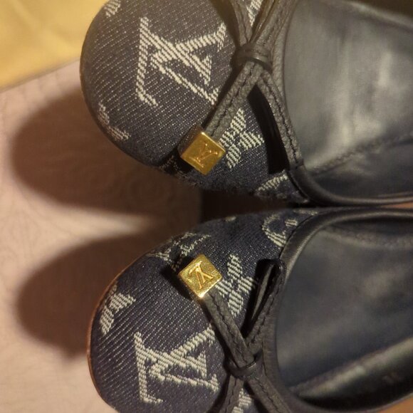 Louis Vuitton Denim LV Monogram Ballet Flats - Picture 7 of 8